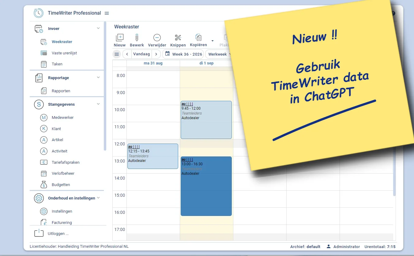 TimeWriter App